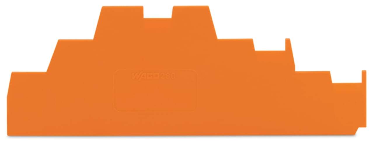 280-339 Intermediate Plate, For Use With Rail Mounted, Polyamide, Orange