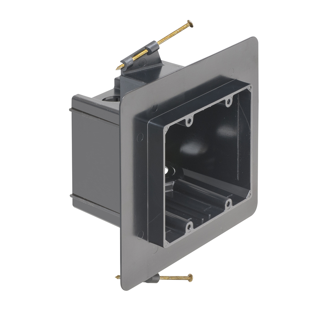 FN102FX Non-Gasketed Vapor Box, Plastic, 40.5 cu-in Capacity, 2 Gangs, 7.664 in L x 6.312 in W x 3.594 in H