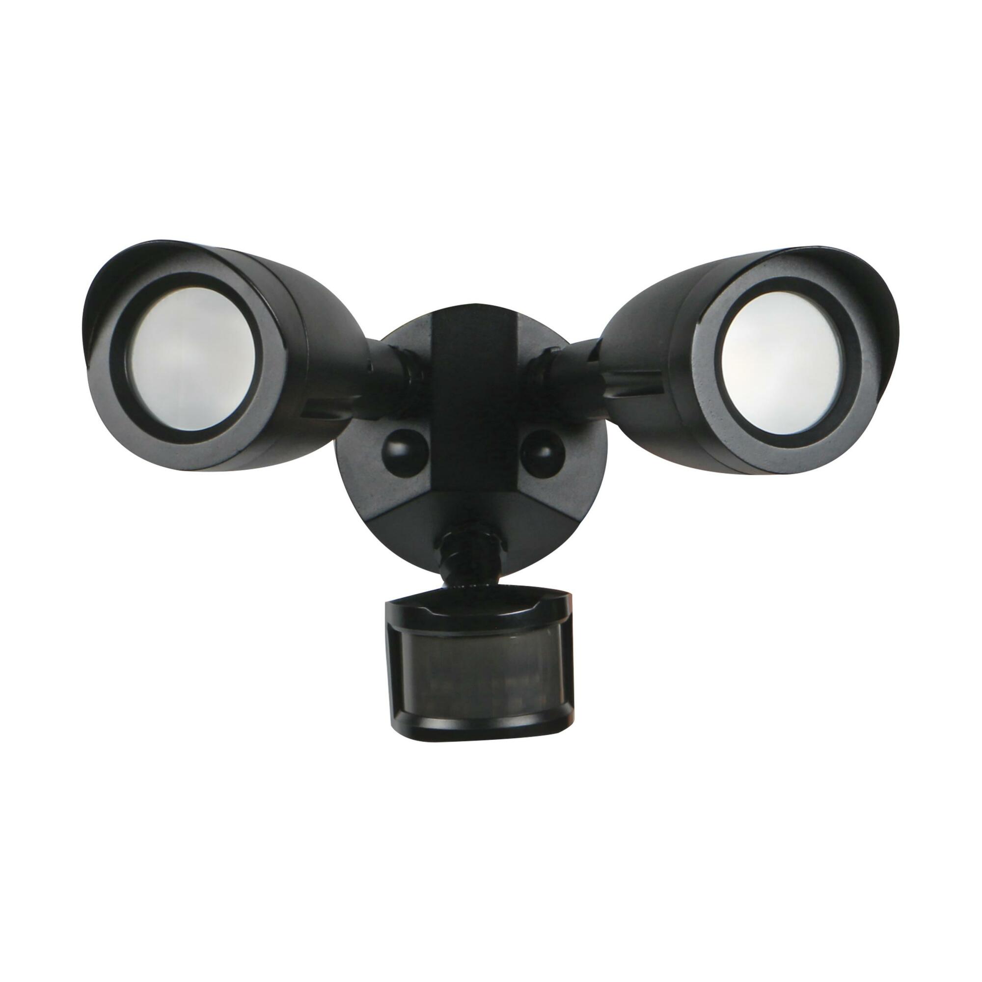 65/721 LED Security Light with Motion Sensor, Dual Head, Black