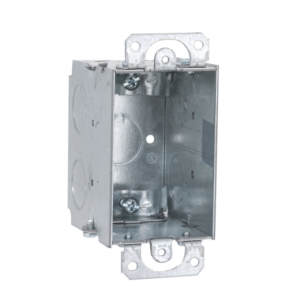 567 Gangable Switch Box, Steel, 14 cu-in Capacity, 1 Gang, 1 Outlet, 11 Knockouts, 2 in H x 4.22 in W x 2.75 in D