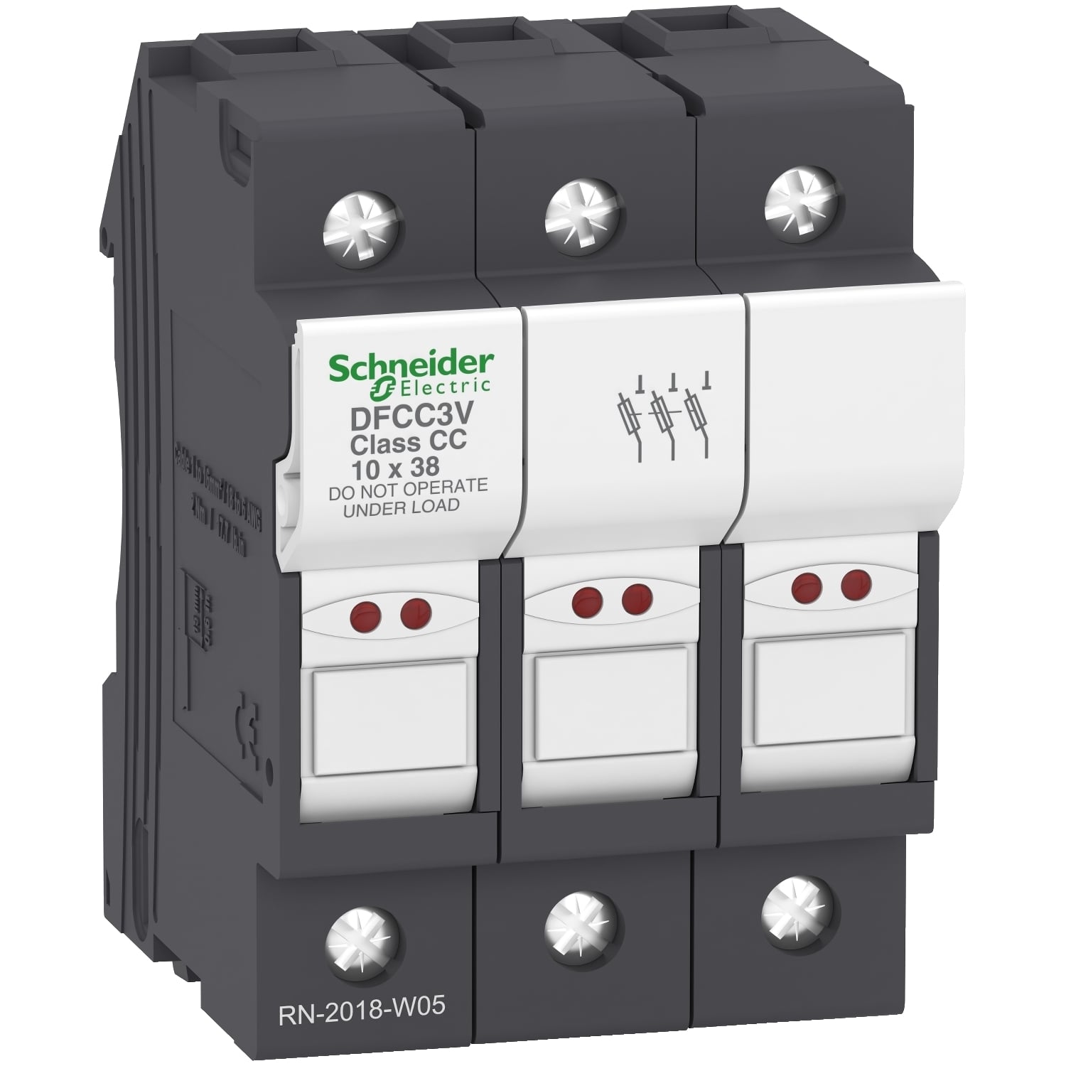 DFCC3V TeSys Fuse Holder With Derating, 600 V AC, 30 A, 3 Poles
