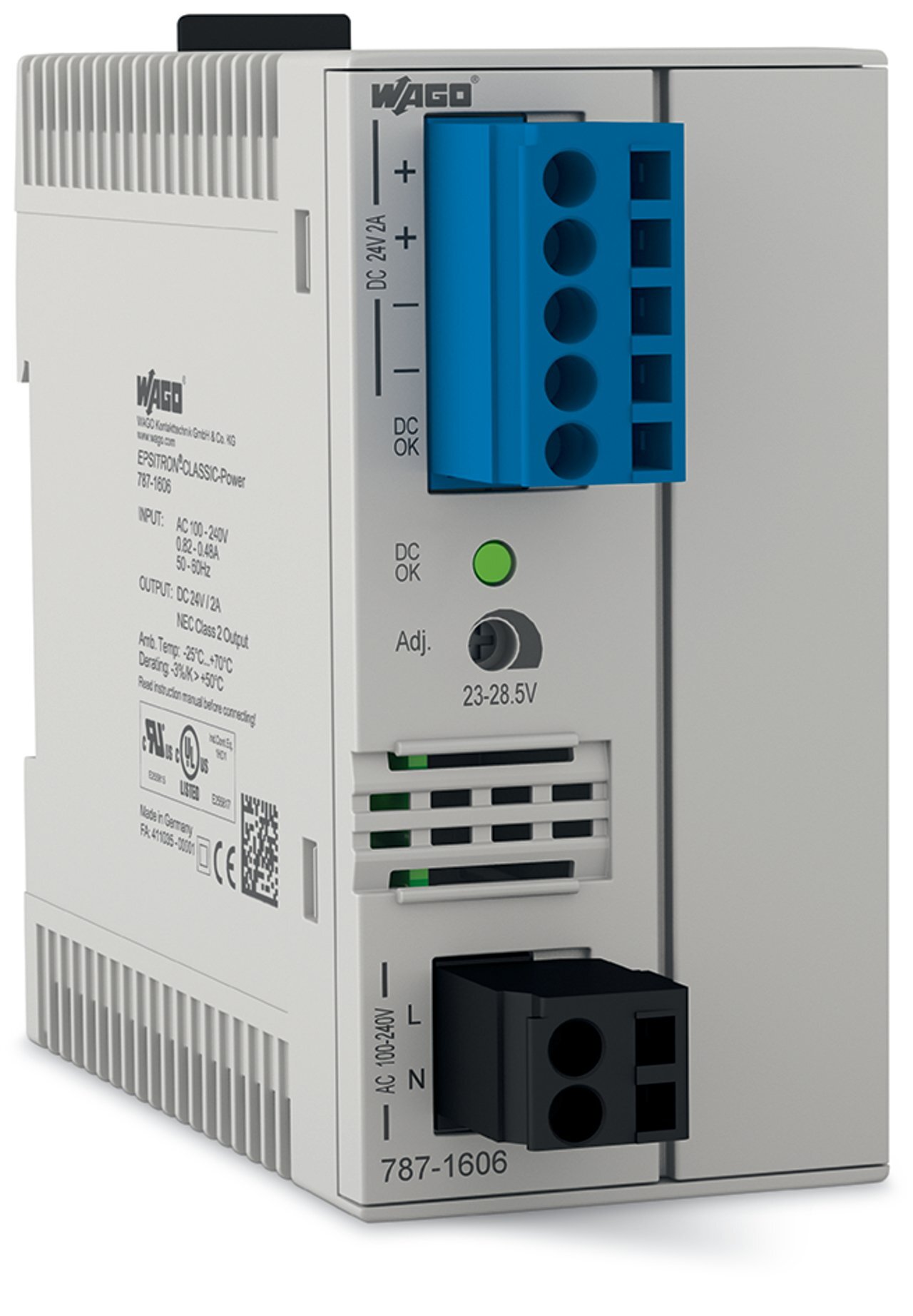 787-1606 787 Switched Mode Power Supply, 24 V DC, 2 A