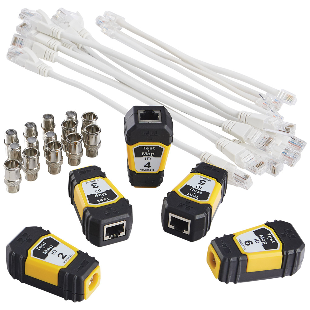 VDV770-850 Test-n-Map Single-Step Remote Update Kit, For Use With Scout Pro 3 Tester, RJ11/RJ12/RJ45 Coaxial F-Connector, Polycarb/Rubber/Steel