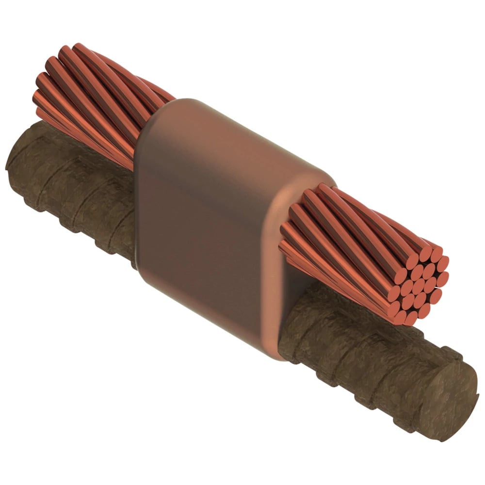 RTC522Q Cadweld Type RT Weld Metal Mold, 4/0 AWG Concentric Conductor, Cable to Rebar Connection, Graphite