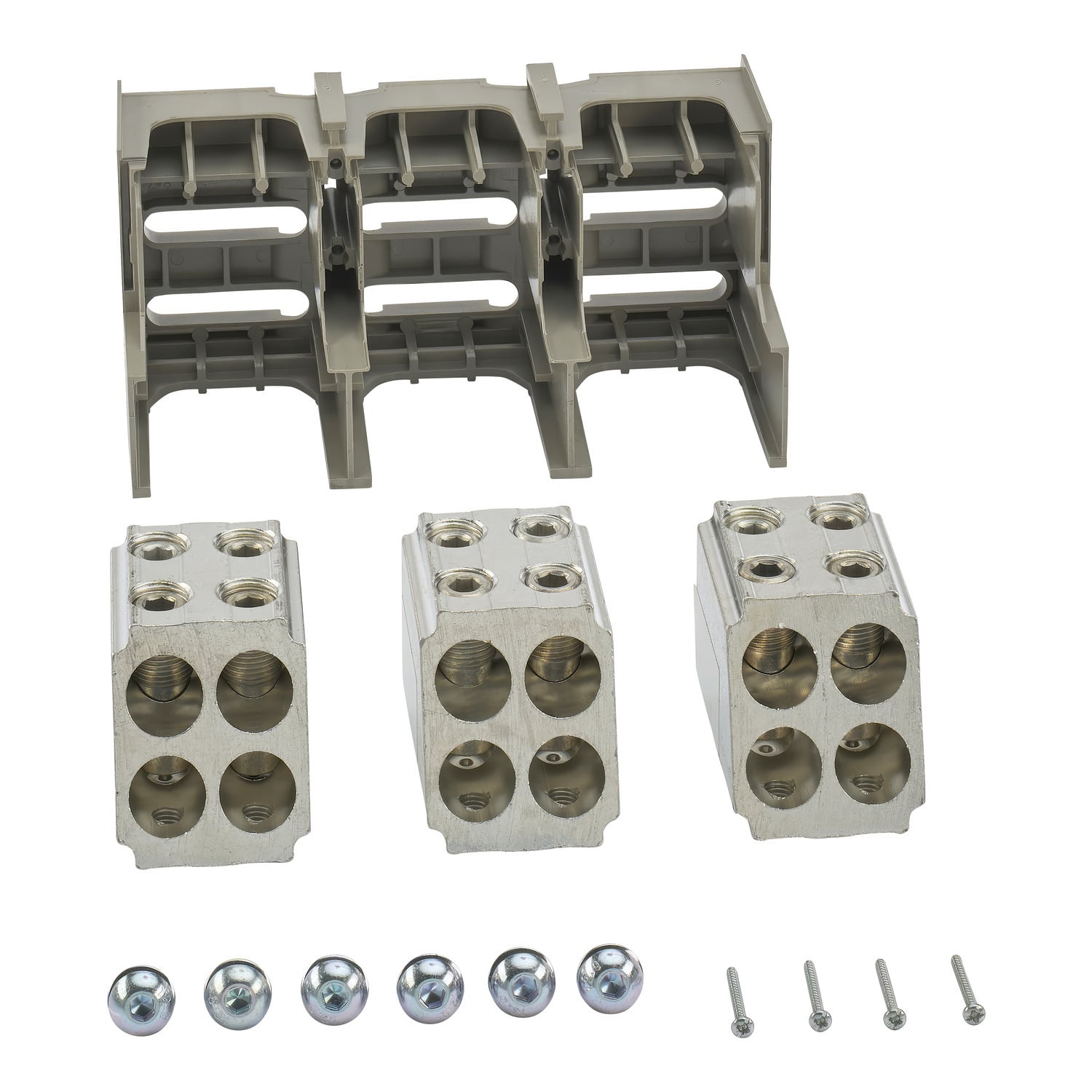 AL1200P25K Both End Downstream Mechanical Lug Kit, 8 to 1/0 AWG Al/14 to 1/0 AWG Cu, For Use With PowerPact 15 to 150 A P-Frame Molded Circuit Breaker