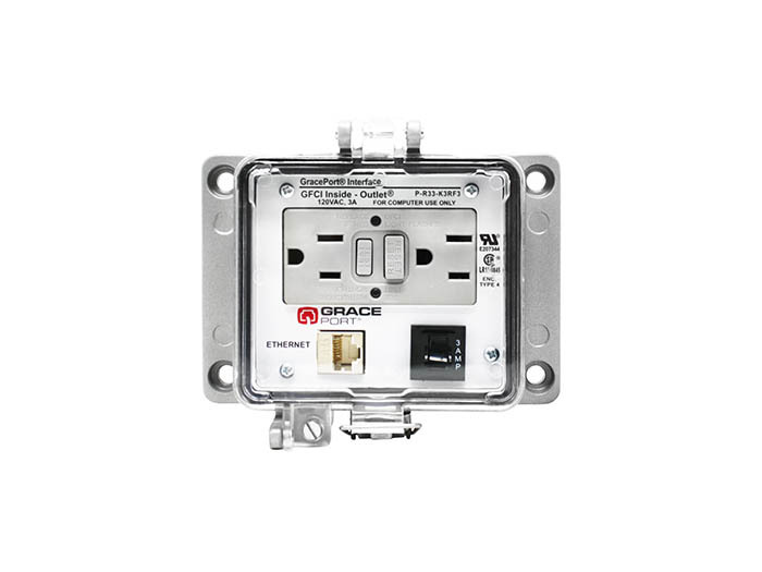 P-R33-K3RF3 Bulkhead Panel Interface Connector, Aluminum Housing