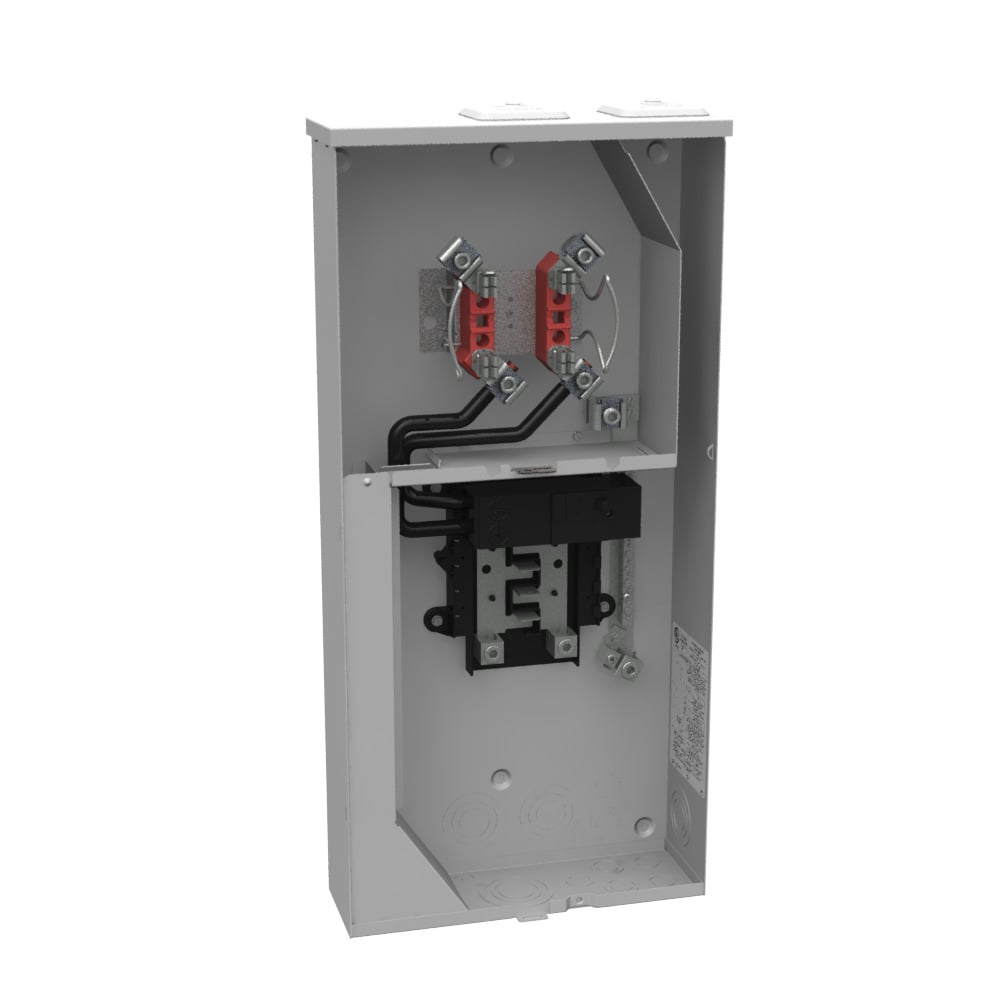 U5168-XTL-200 Single Position Meter Socket with Main and Load Center, 200 Amp, 1 Phase, Ringless, No Bypass, 4 Term, OH, UG, 240V