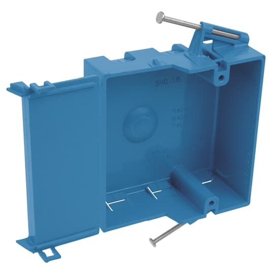 SNO-18 Carlon New Work Outlet Box With Hinge Closure, PVC, 18 cu-in Capacity, 1 Gangs