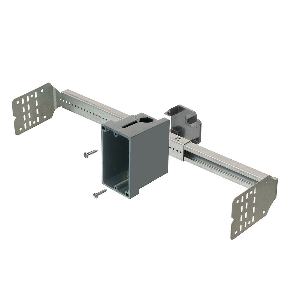SL1B18 SL1 Series Slidebar Single Gang Plastic Box, Steel/Plastic, 1 Gangs