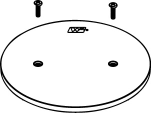 RC7APTCGY Multi-Service Non-Metallic Poke Through Abandonment Plate Cover Assembly, 5 in Dia