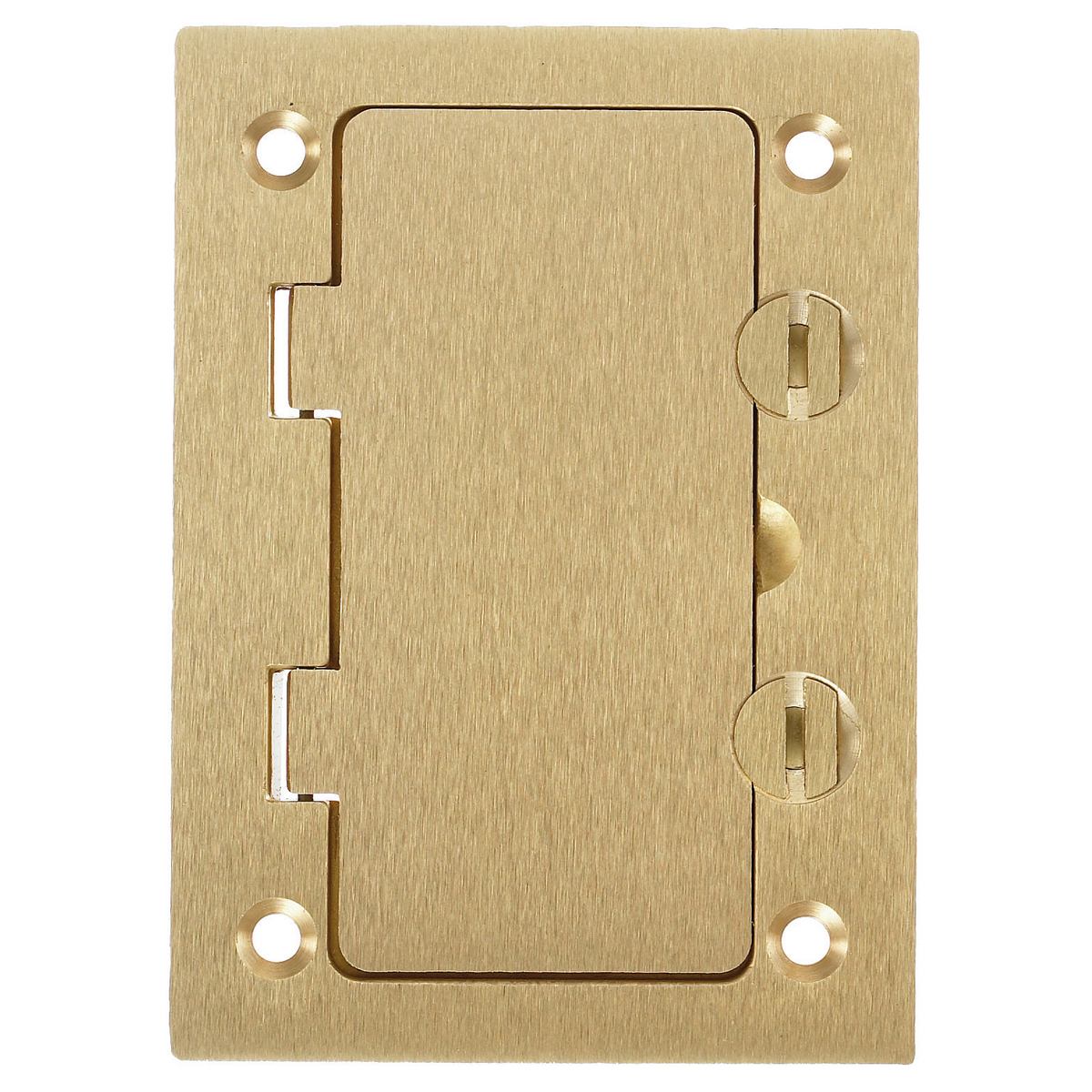 S3826 Flush Style Machined Standard Floor Box Cover, 2.993 in L x 4.15 in W, Metallic