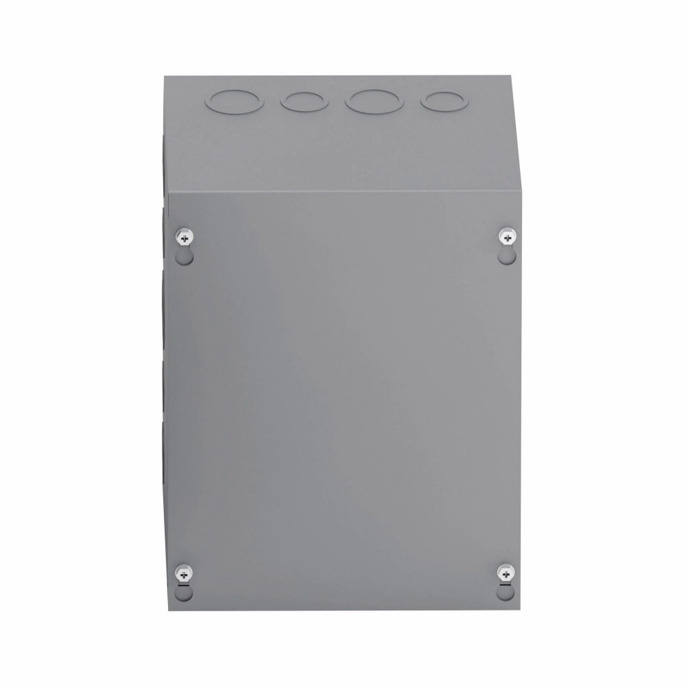Type 1 junction boxes, 18" height, 4" length, 18" width, NEMA 1, Screw cover, SC enclosure, Surface mounted, Medium single door, 9 side knockouts,9 top-bottom knockouts, Thru holes, Carbon steel