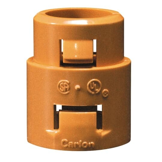 SCA253F Carlon Non-Metallic Snap-In Adapter, 1 in, For Use With Riser-Gard and General Purpose Conduit, PVDF
