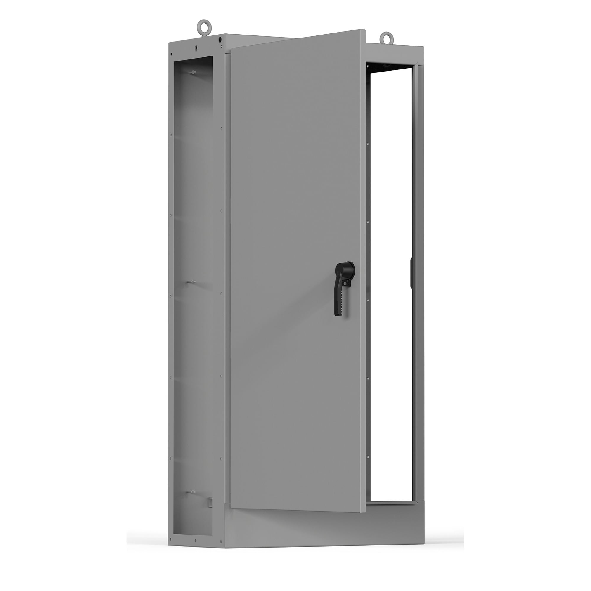 AU84X4024BLP 1-Door Both Sides Open Disconnect Modular Universal Enclosure, 39.76 in W x 24.13 in D x 84.13 in H, NEMA 3R/4/12 Rating, Mild Steel
