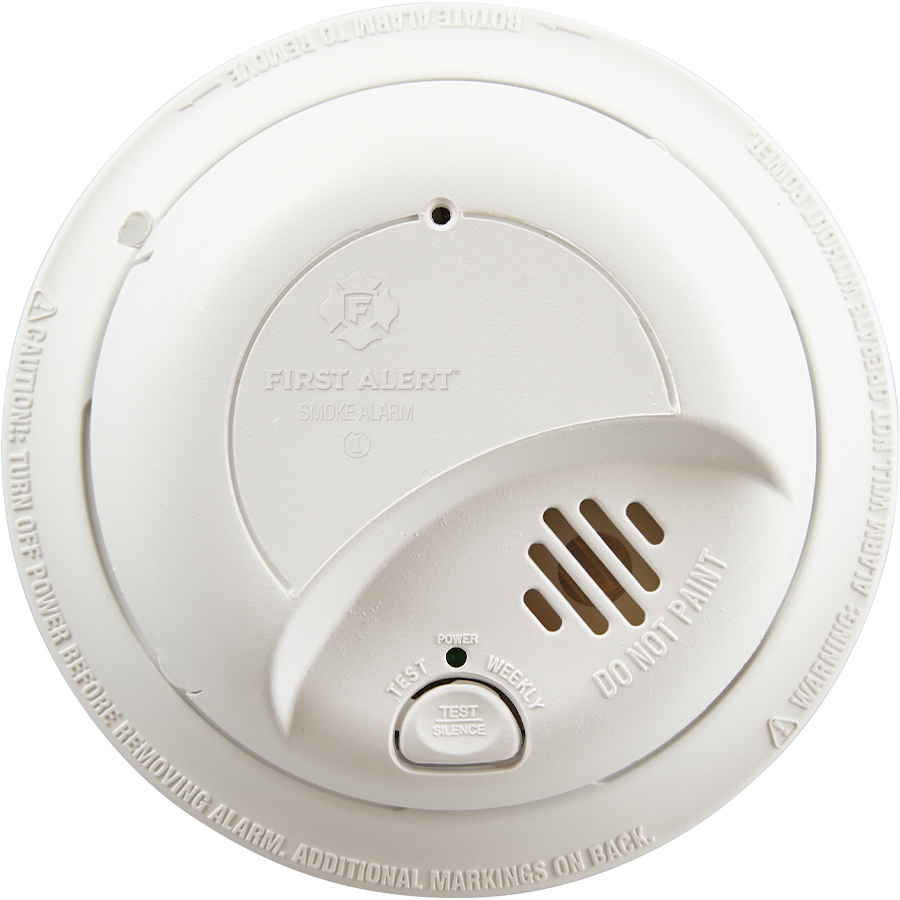 9120AB Smoke Alarm with 9V Alkaline Battery Backup, Hardwired, Ionization