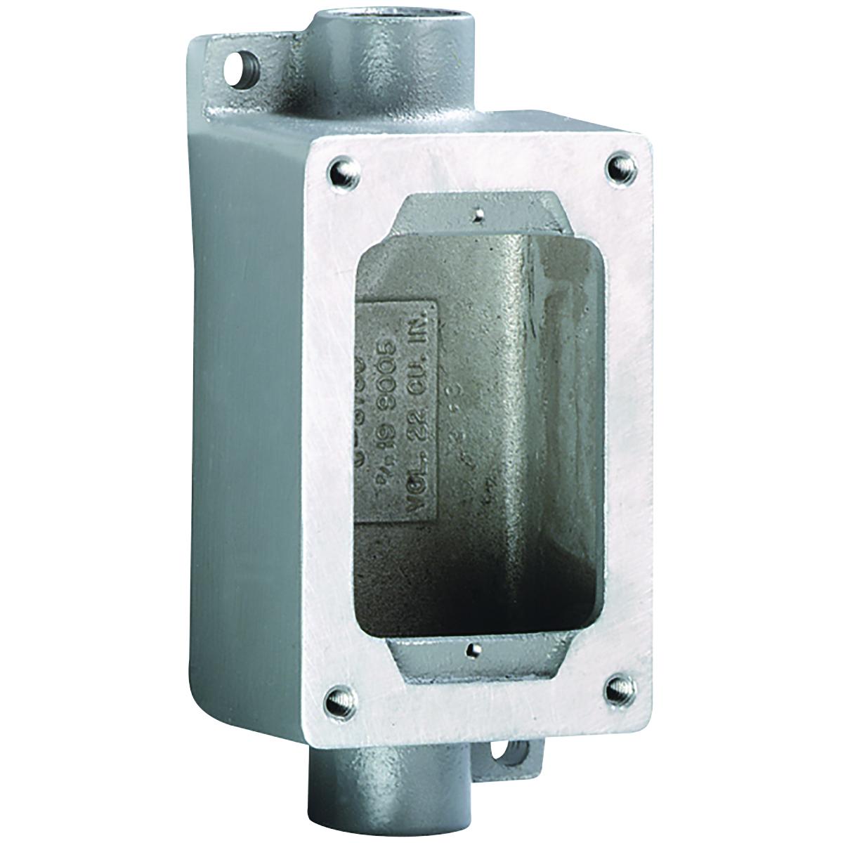 SWB-4 1-Gang Explosionproof Feed-Through Conduit Device Box, For Use With XCS/XS/XT Cover Assemblies, Aluminum, Gray