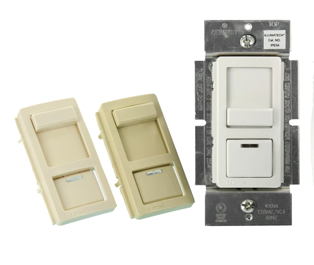 IPE04-1FZ 3-Way Electro-Mechanical Low Voltage Dimmer, 120 V AC, 1 Poles, Slide Operation, White