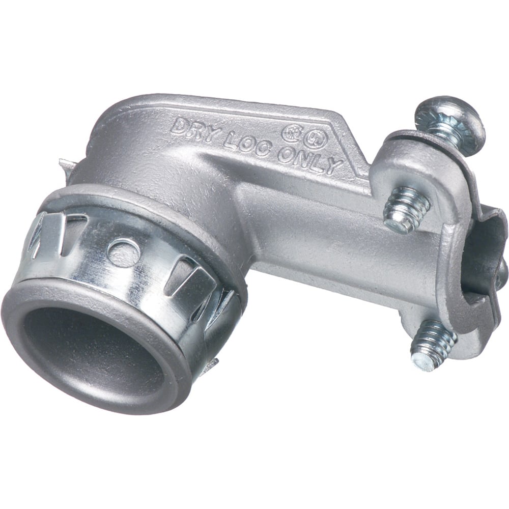 85AST Snap-Tite Cable Connector With Insulated Throat and Spring Steel Clip, 3/8 in Trade, 1/2 in Knockout, 0.37 to 0.51 in Cable Openings, Die Cast Zinc