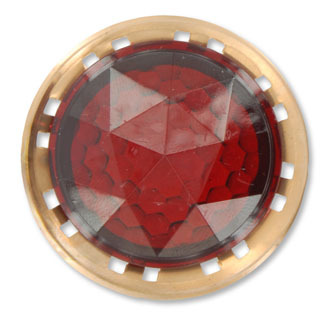 405-R Round Pilot Light Jewel, For Use With Single Receptacle Hole Pilot Light, 1.375 to 1.406 in Dia Cable, Red