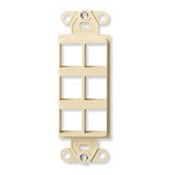40756-BT 1-Gang Wallplate Insert, For Use With QuickPort Module, Plastic, Light Almond
