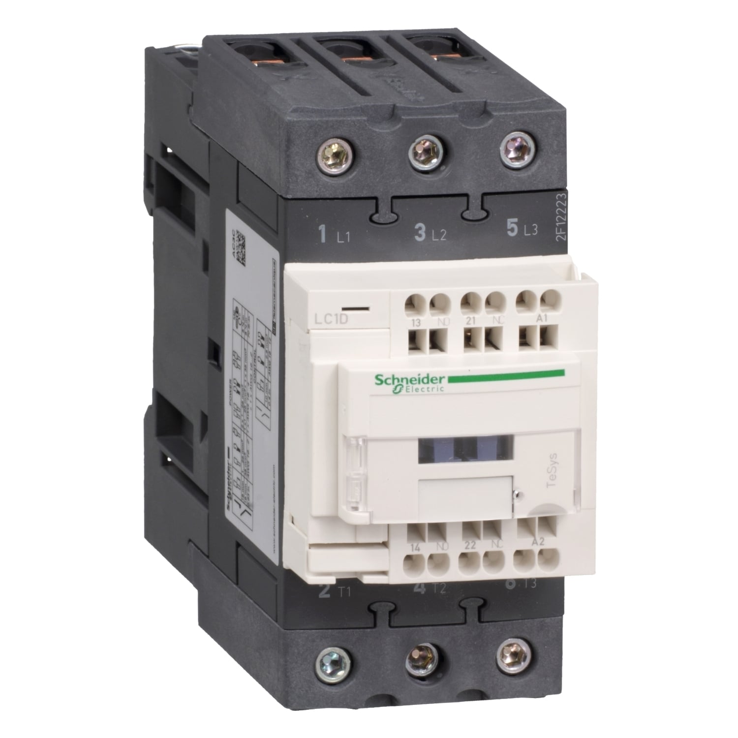 LC1D40A3G7 TeSyS D Contactor With Safety Cover, 120 V AC V Coil, 60 A, 3NO Contact, 3 Poles