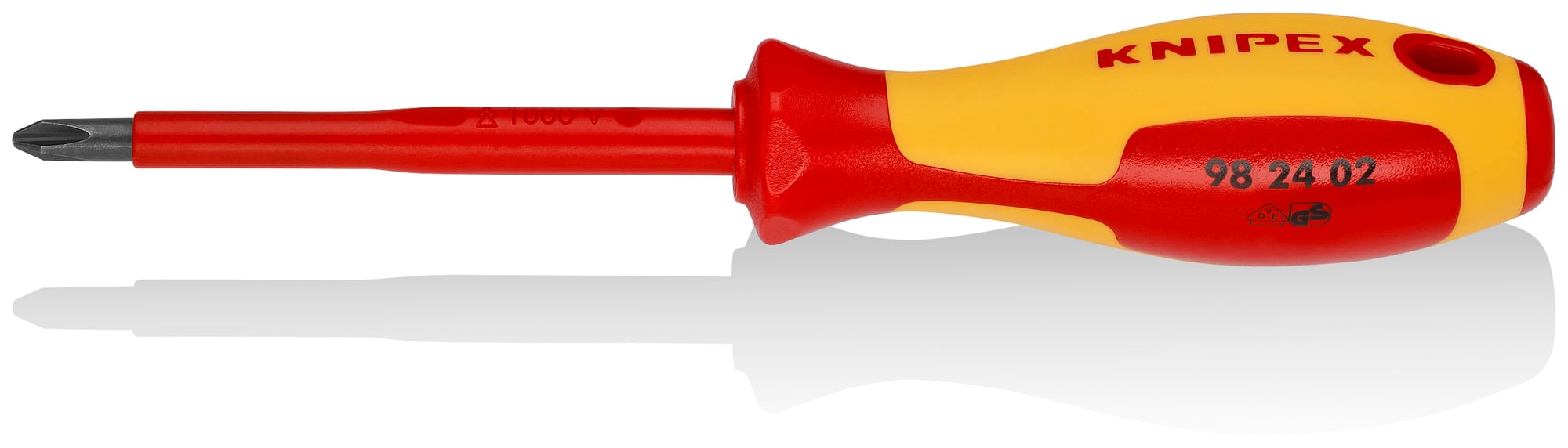Phillips Screwdriver, 4 in.-1000V Insulated, P2, 8 1/2 in., Multi-Component, VDE