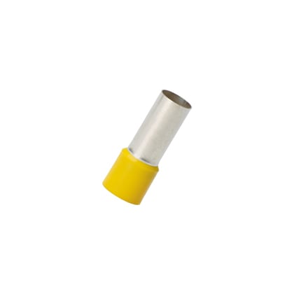 FSD89-27-Q Pan-Term Type FSD DIN End Sleeve Single Insulated Wire Ferrule, 2/0 AWG Stranded Conductor, 1.73 in L, Copper, Yellow