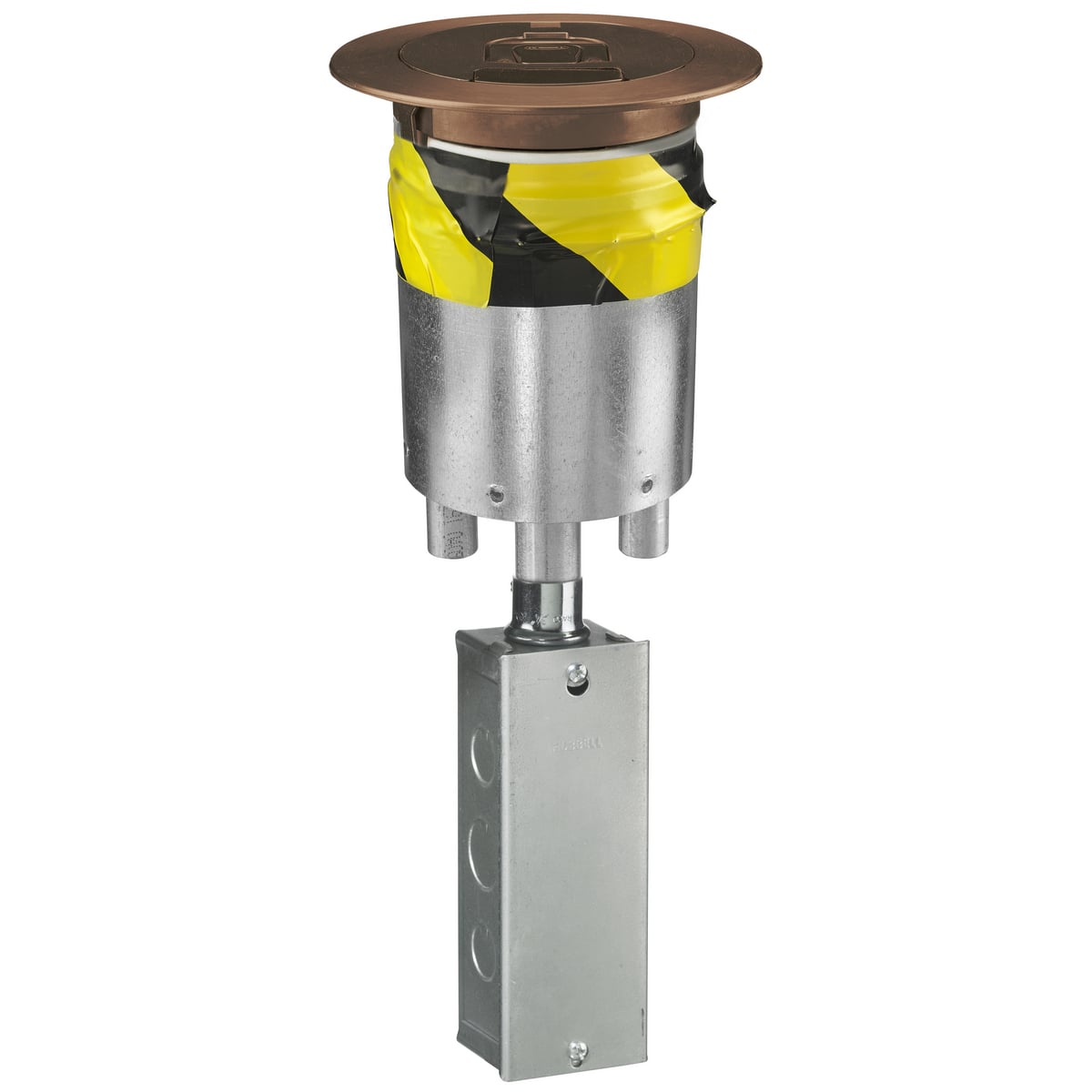 S1R4PTBRZ 1-Piece Recessed Standard Sized Poke-Through Assembled Unit, 4 in Hole, 23.5 cu-in Capacity, Assorted Materials