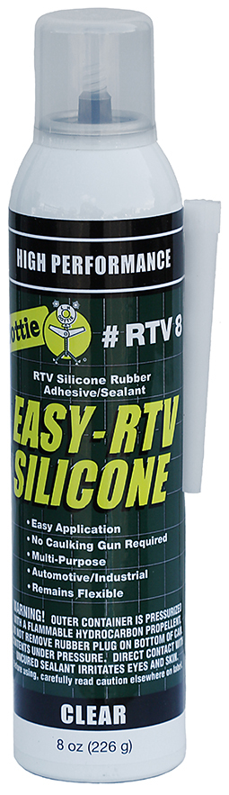 RTV8 RTV Silicone Sealant, 8 oz Pressurized Can, Clear, RTV Silicone Base