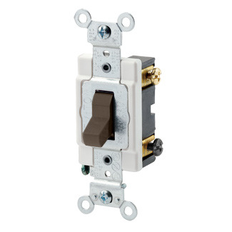 CSB4-20 4-Way Grounding AC Quiet Toggle Switch, 120/277 V AC, 20 A, 800 W, 1000 VA Power Rating