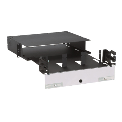 FRME2U OptiCom QuickNet 6-Port Rack Mount Fiber Optic Enclosure, 144 Fiber, 2 Rack, Black, Steel