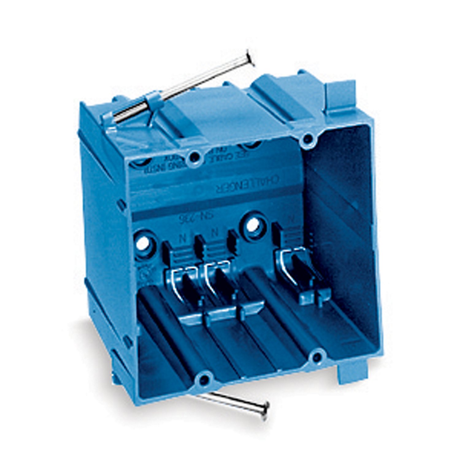 SN-236 Carlon New Work Non-Metallic Outlet Box, PVC, 36 cu-in Capacity, 2 Gangs