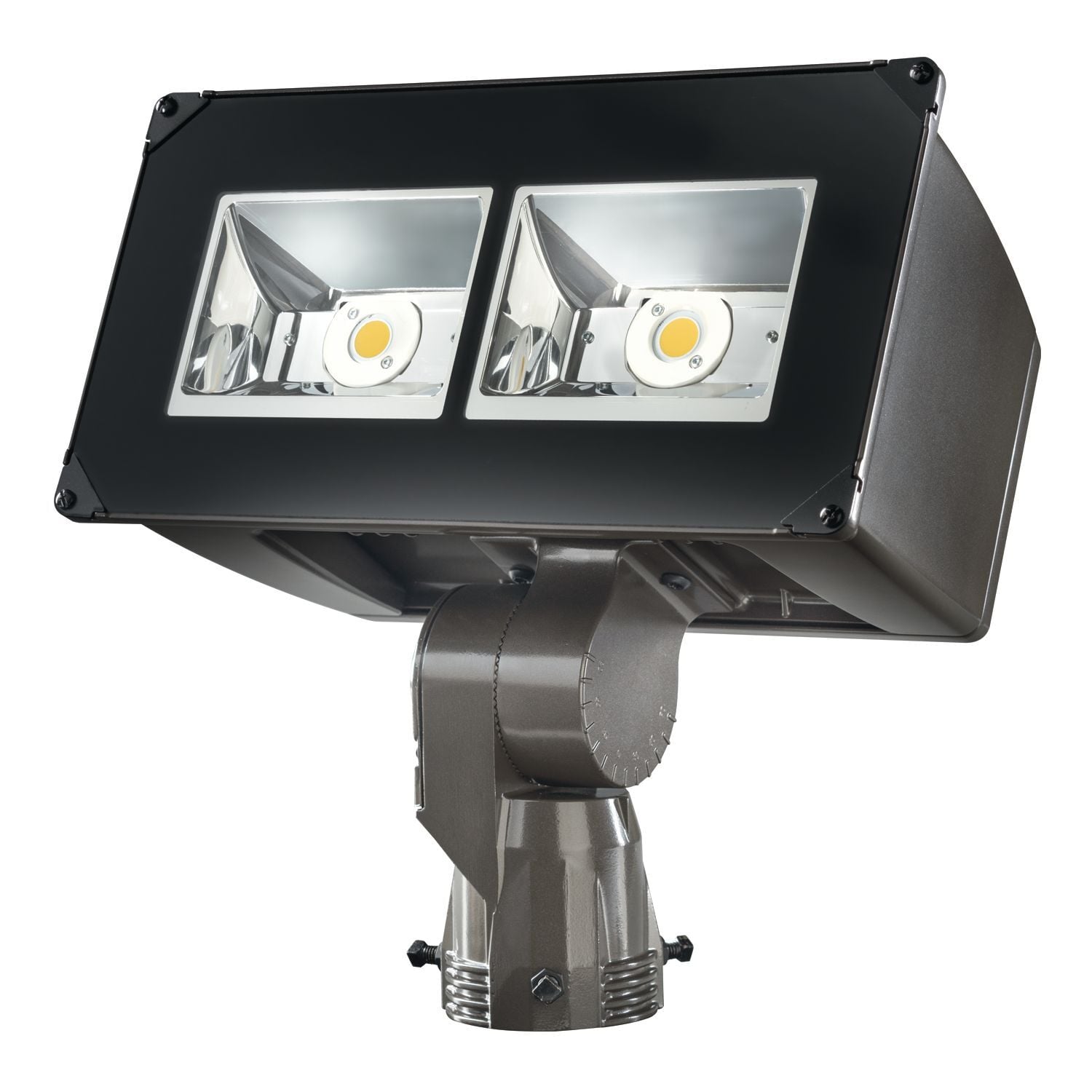 NFFLD-C40-E-UNV-66-S-CB-PER Lumark Rectangular Floodlight With NEMA 3-Pin Twistlock Photocontrol Receptacle, (2) LED Lamp, 129 W Fixture, 120 to 277 V AC, Carbon Bronze Housing