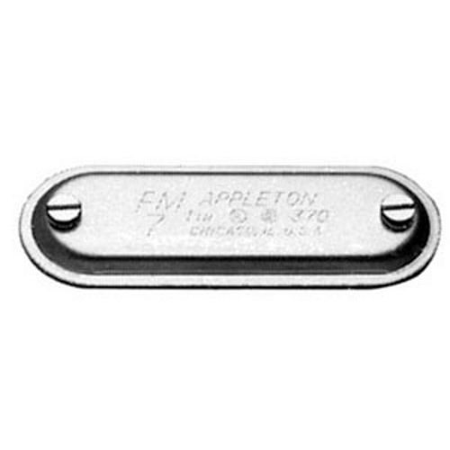 870SA Wedge-Lok Blank Clip Cover, 2-1/2 to 3 in Hub, For Use With Form 7 UNILETS Conduit Outlet Body, Stamped Aluminum, Natural