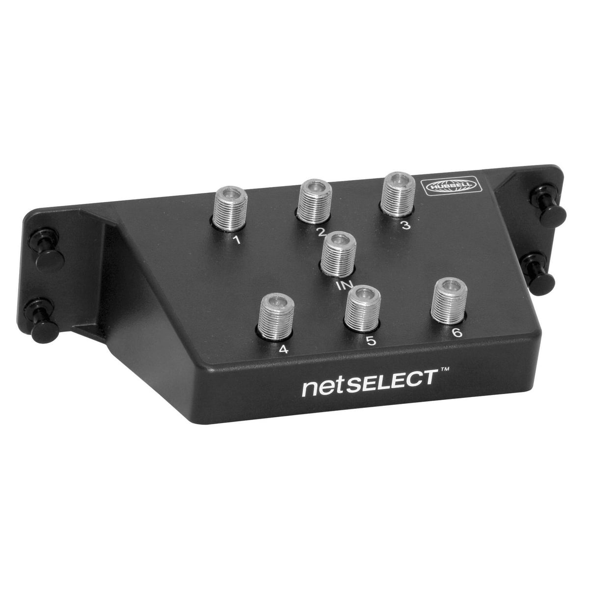 NSOVM62G 6-Way Enhanced Capability Standard Splitter Module, 6.47 in W x 3.2 in D x 2.09 in H, Coaxial Cable, Plug-In/1 In/8 Out Connection, Black
