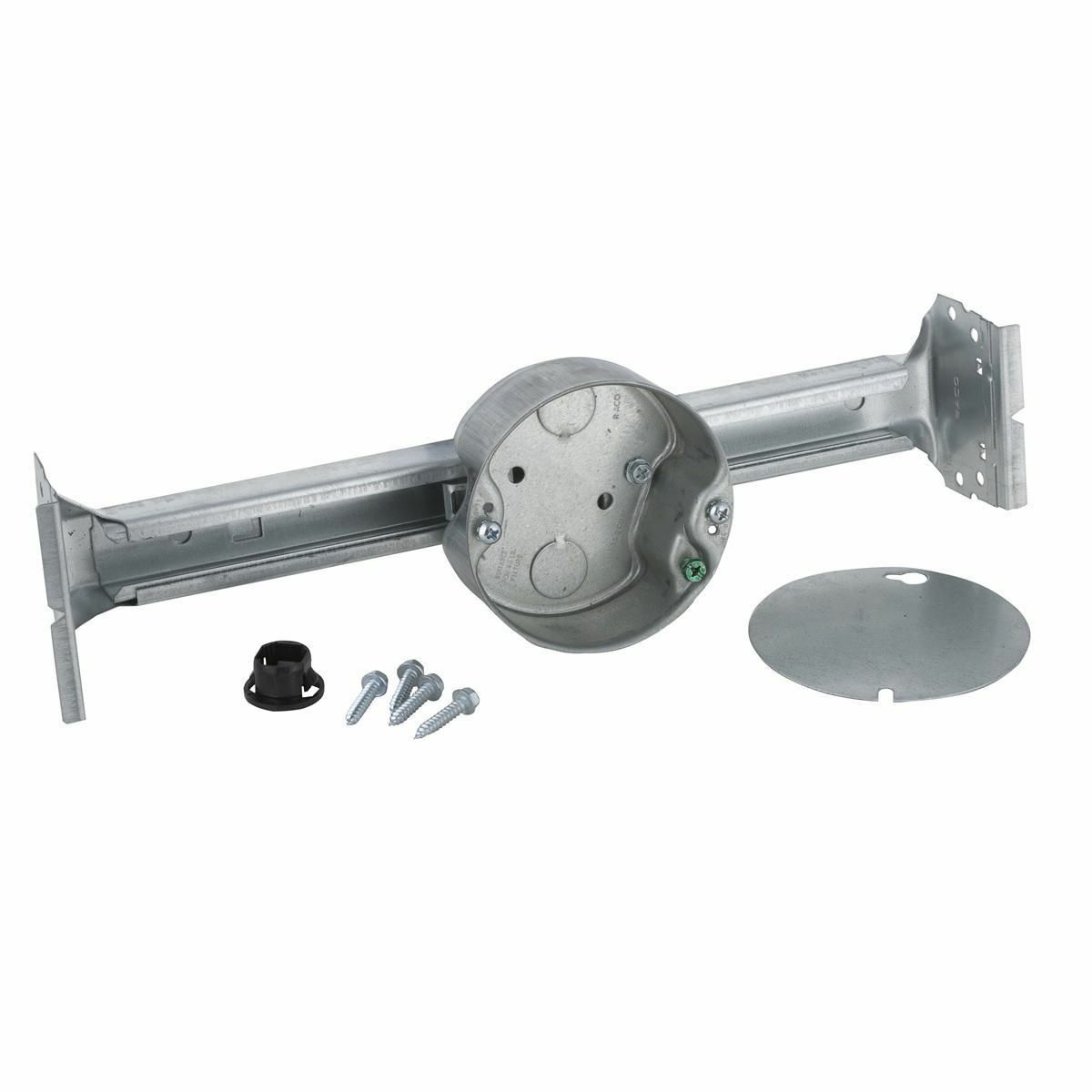 926-1 Ceiling Fan Box, Steel, 15.5 cu-in Capacity, 2 Knockouts, 1-1/2 in D