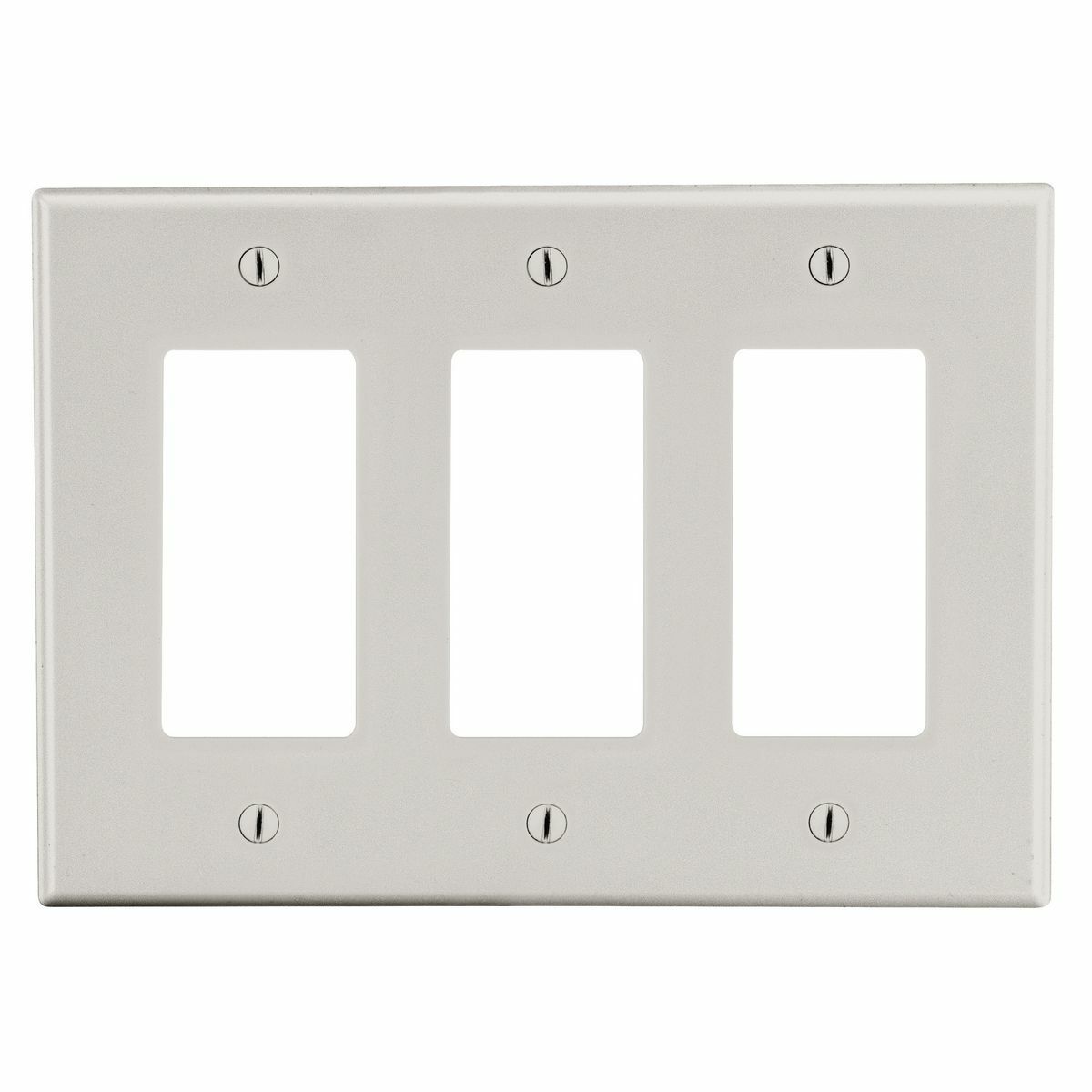 P263LA Standard Wall Plate, 3 Gangs, 6.5 in W x 4.63 in H, Polycarbonate Thermoplastic, Light Almond