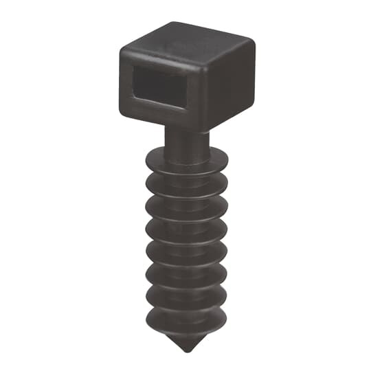 TC5358 Ty-Rap Heavy Duty Cable Tie Mounting Base, Push Mount, 0.19 in W Tie, Nylon/Polyamide 6.6, Black