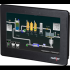 7" Widescreen HMI with 4 Serial, 2 Ethernet, 2 USB Host, USB Device, Web server and Data Logging