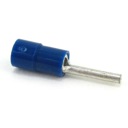 TV14-12PT-L Catamount Insulated Pin Terminal, 16 to 14 AWG Conductor, 0.075 in Dia x 0.472 in L Pin, Copper, Blue