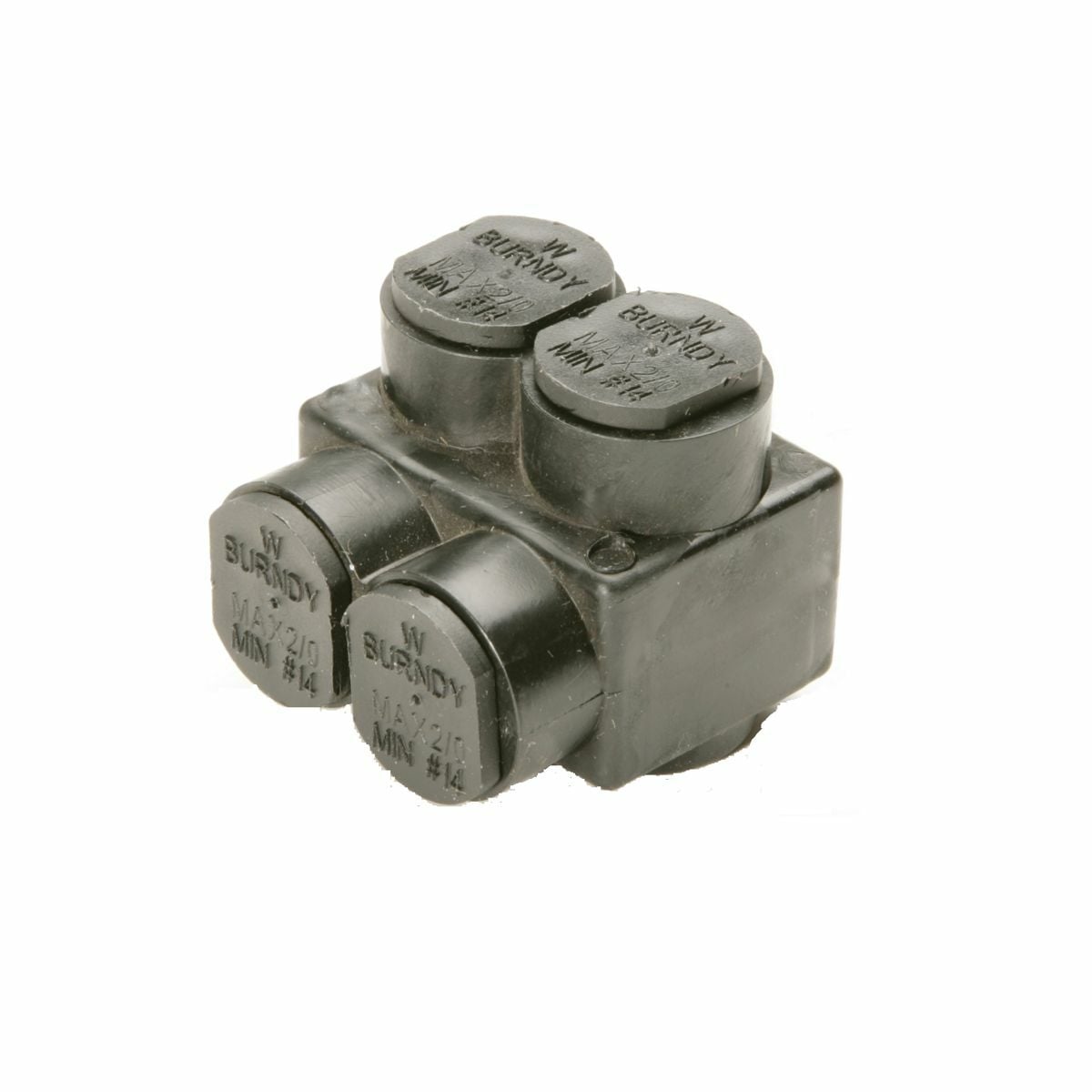 1PL2/02 BIBS 1-Sided Entry Multi-Tap Connector, 14 to 2/0 AWG Conductor, Aluminum/Copper Stranded Conductor, Aluminum