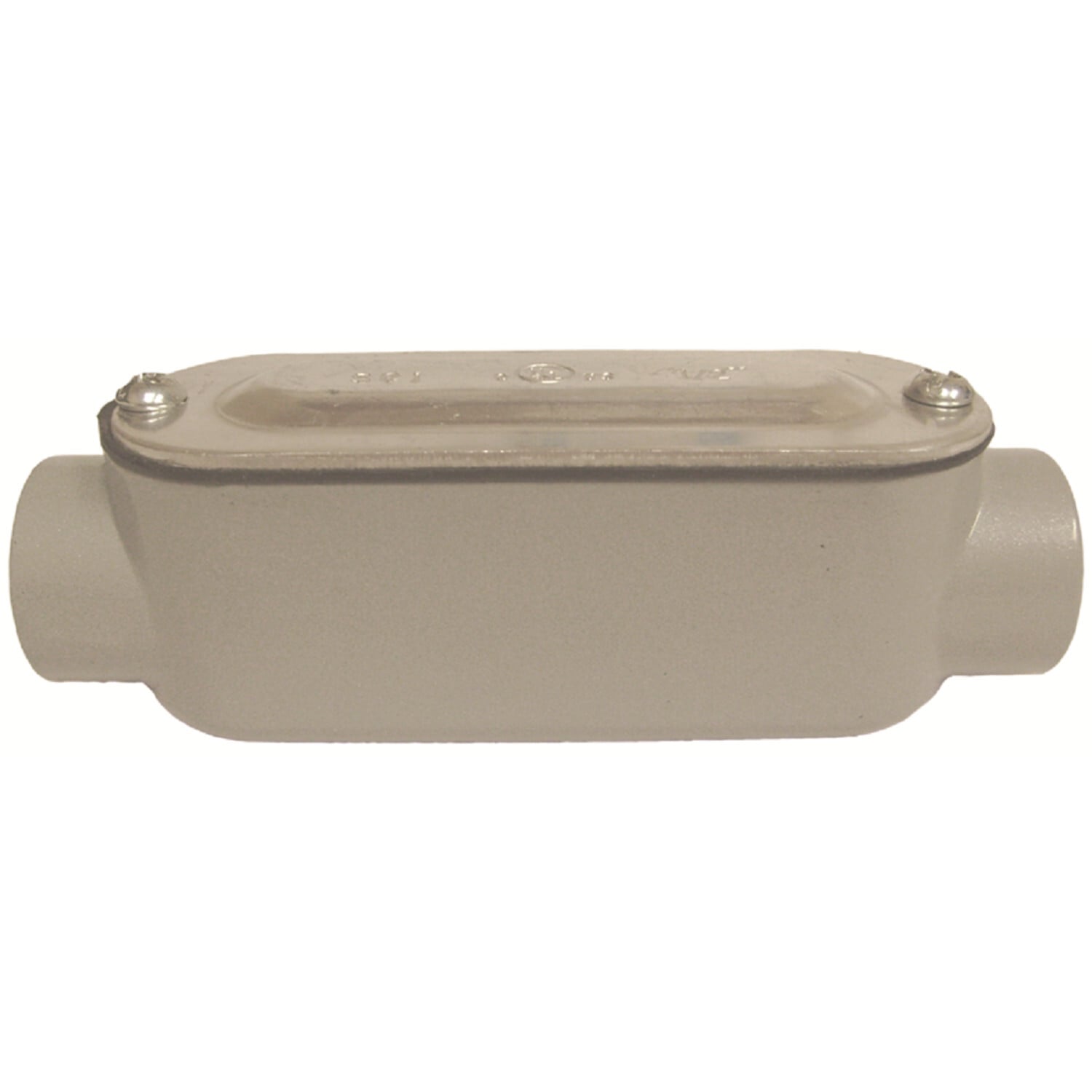 AC5CGKON AC Series Type-C Conduit Body With Stamped Aluminum Flat Cover, Neoprene Gasket, 1-1/2 in Hub, Copper Free Die Cast Aluminum