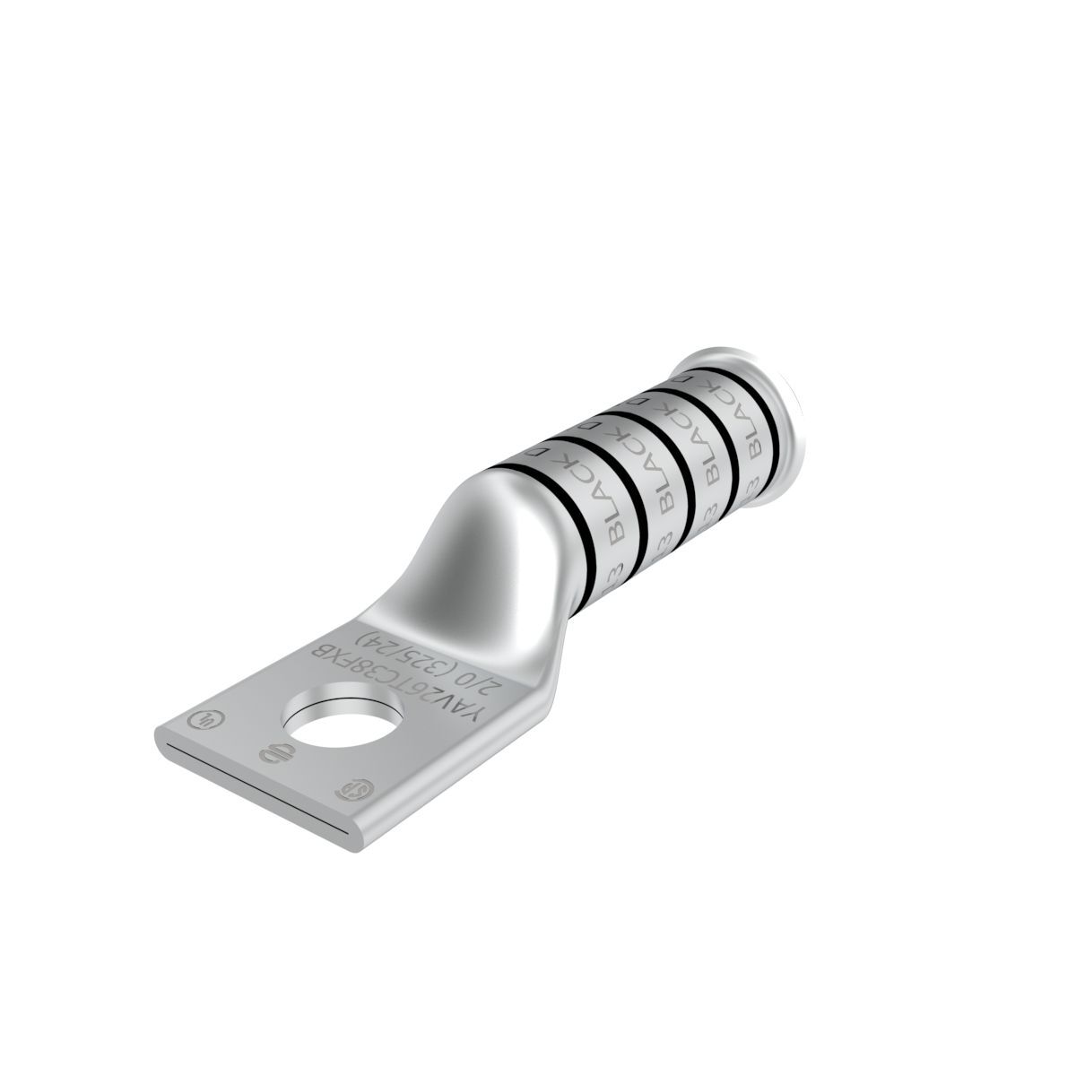 YAV26TC38FXB YAV-TC-FXB 1-Hole Compression Lug, 2/0 AWG Stranded Copper Conductor, Die Code: 13, 3/8 in Stud, Tin Plated Copper