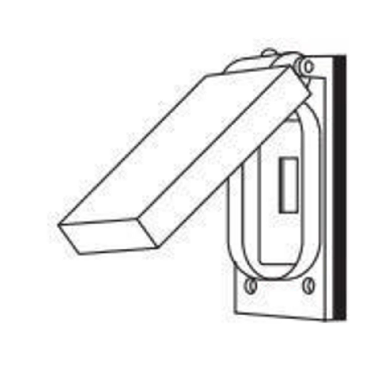 FCLT FZ/FCL-GF/FST Device Box Cover, 4.483 in L x 2.817 in W, Toggle Switch Cover, Cast Aluminum