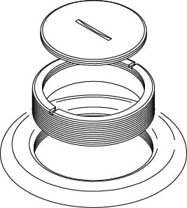 825CP 800/880 Carpet Plate Assembly, 2-5/8 in Dia, 4 in L, Brass/Stamped Steel