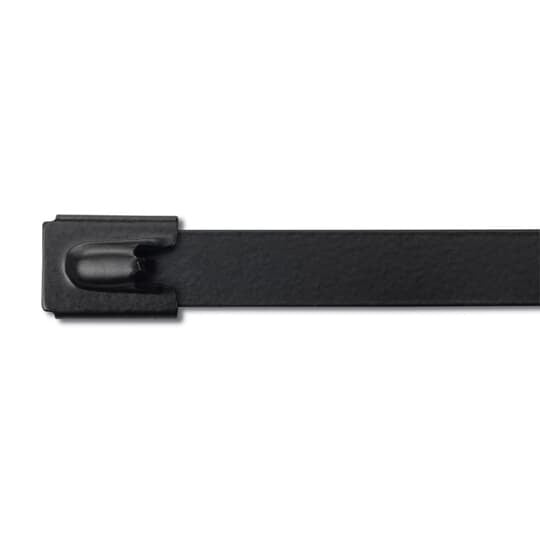 LS-4.6-360-C Ty-Rap Heavy Duty Cable Tie, 14.1 in L x 0.18 in W x 0.01 in THK, 316 Stainless Steel, Black