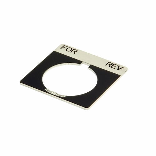 10250TS39 10250T 2-Position Standard Legend Plate, 0.1 in H x 1.7 in W, Square Plate, Black Field