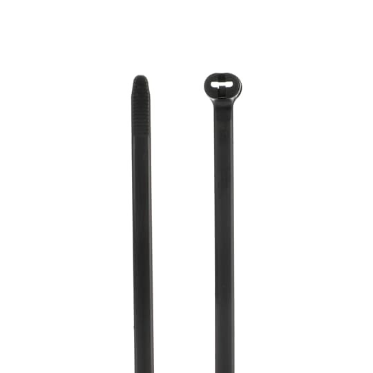 TYC25MX Ty-Rap High Performance Standard Cable Tie, 7.3 in L x 0.19 in W x 0.05 in THK, Nylon/Polyamide 12, Black