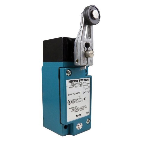 LSYBB3K MICRO SWITCH HDLS Heavy Duty Limit Switch, 600 VAC, 250 VDC, 10 A, 1CO SPDT Contact, 1 Poles