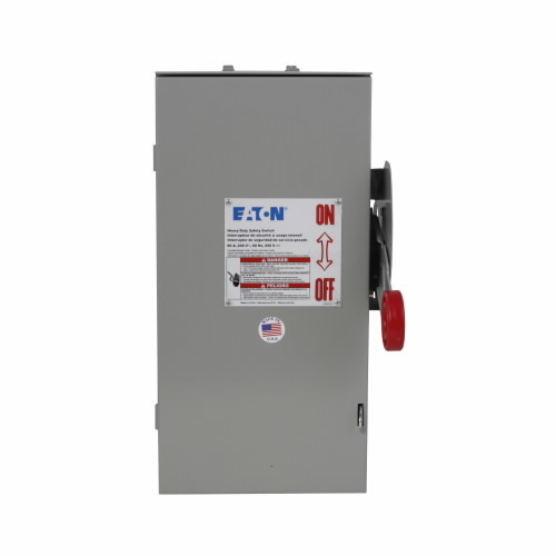 DH361FRKJ Single Heavy Duty Safety Switch, 600 V AC, 30 A, 3 Poles